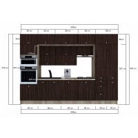Bucatarie ZONE B 340 FRONT PAL K002 / decor 8548